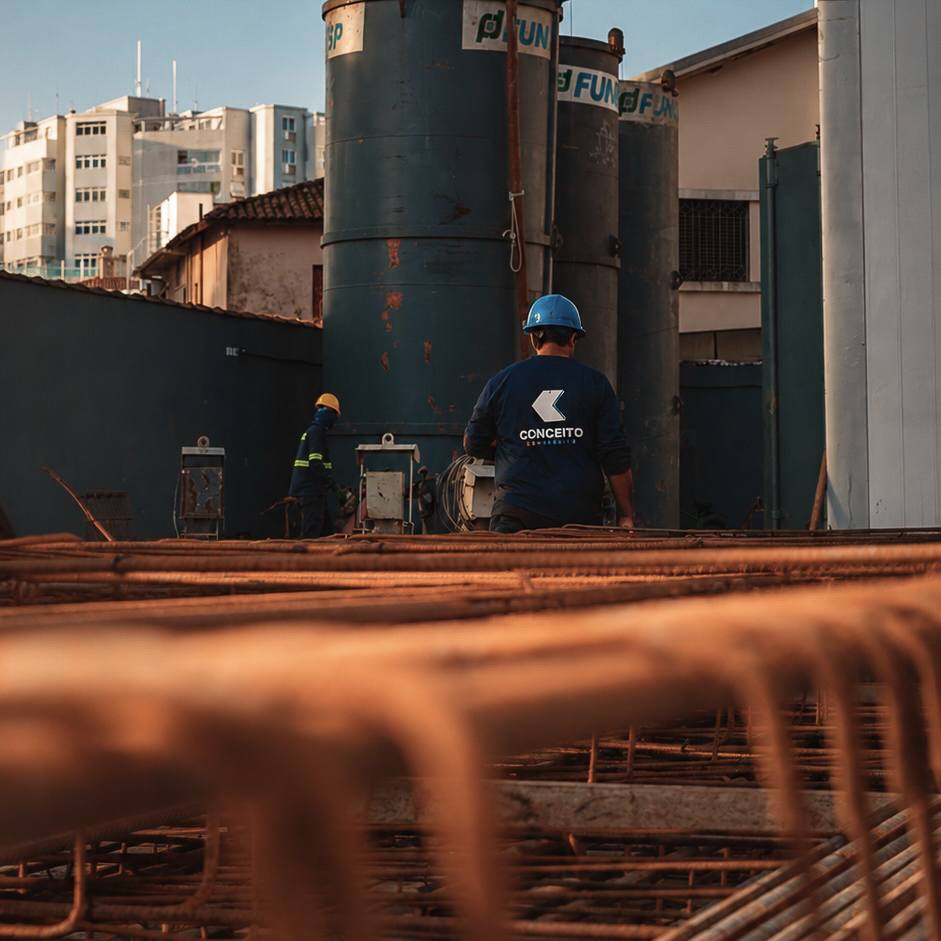 Evolução da obra ACR Aurum — preparação das armaduras