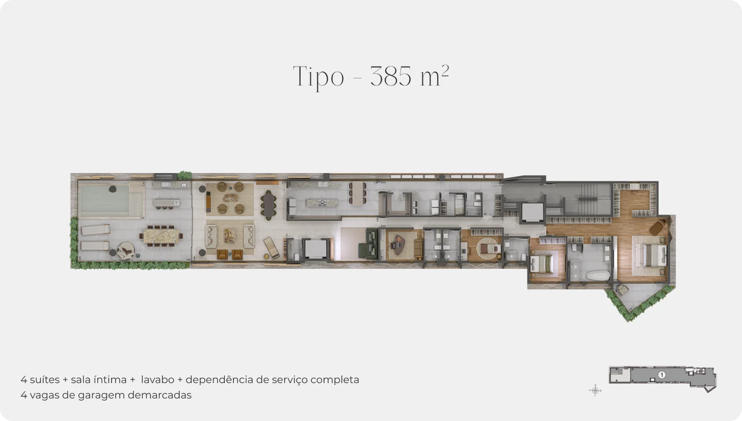 Planta humanizada da Casa Suspensa tipo